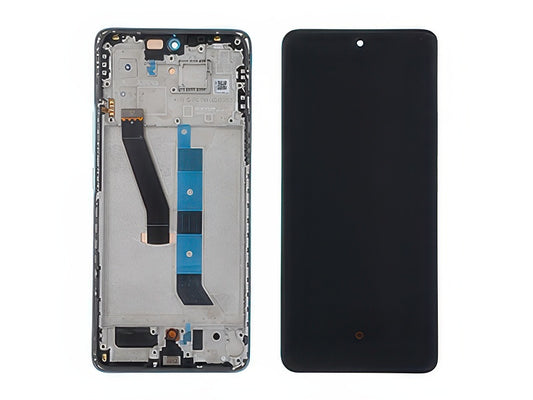 Lcd + Touch Screen + Frame + Tasti Laterali Verde per Xiaomi Poco M8 5G