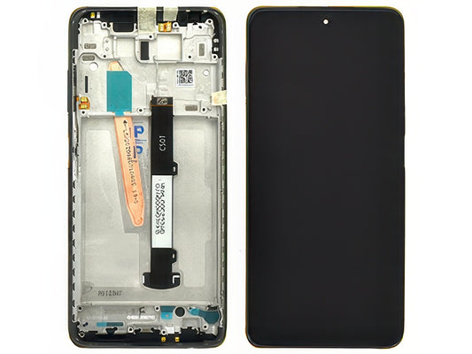 Lcd + Touchscreen + Frame + Tasto Volume Shadow Grigio per Xiaomi Poco X3 NFC