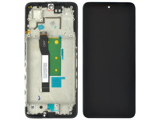 Lcd + Touchscreen + Frame + Switch Tasti Laterali Nero per Xiaomi Poco X4 GT - Originale Service Pack