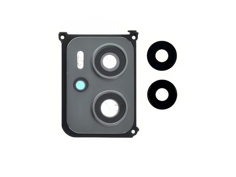 Cover Camera + Vetrino + Adesivi Nero per Xiaomi Poco X4 GT