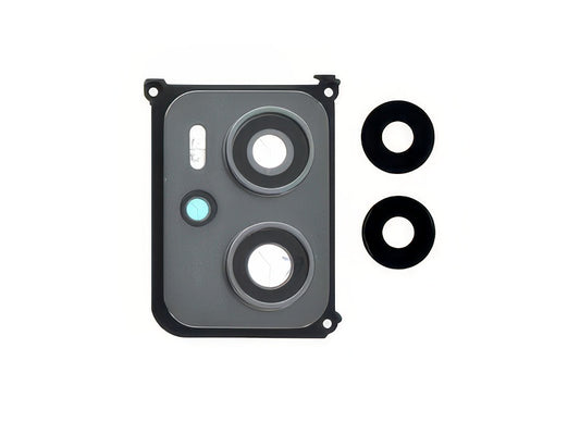 Cover Camera + Vetrino + Adesivi Nero per Xiaomi Poco X4 GT