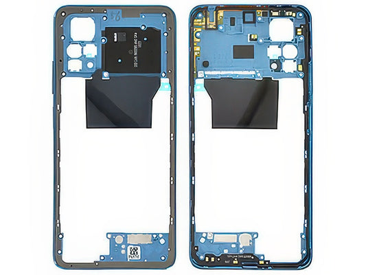 Cover Posteriore + Tasti Volume + Antenna NFC Laser Blu per Xiaomi Poco X4 Pro 5G