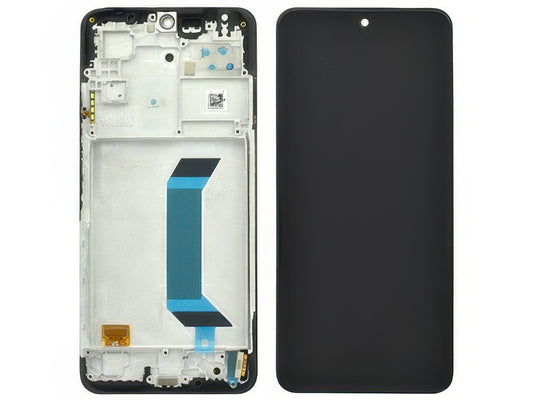 Lcd + Touch Screen + Frame + Switch Tasti Laterali Nero per Xiaomi Poco X5 5G - Originale Service Pack