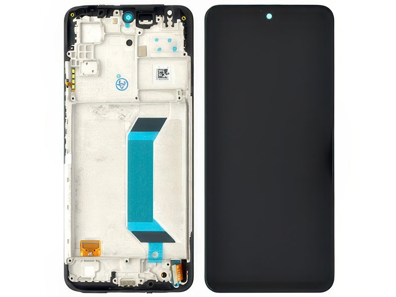 Lcd + Touch Screen + Frame + Switch Tasti Laterali Nero per Xiaomi Poco X5 5G - Compatibile