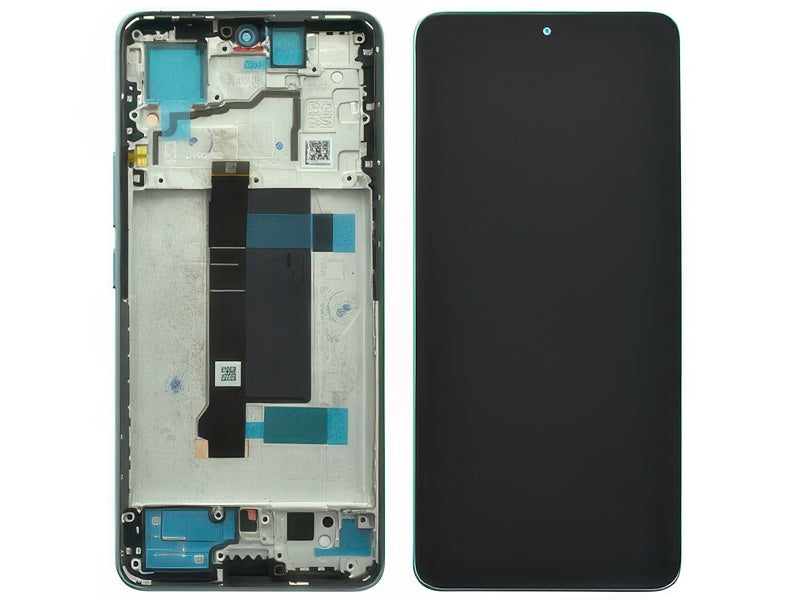 Lcd + Touch Screen + Frame + Tasti Laterali Blu per Xiaomi Poco X6 5G - Compatibile