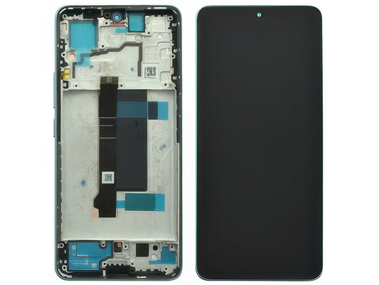 Lcd + Touch Screen + Frame + Tasti Laterali Blu per Xiaomi Poco X6 5G - Compatibile