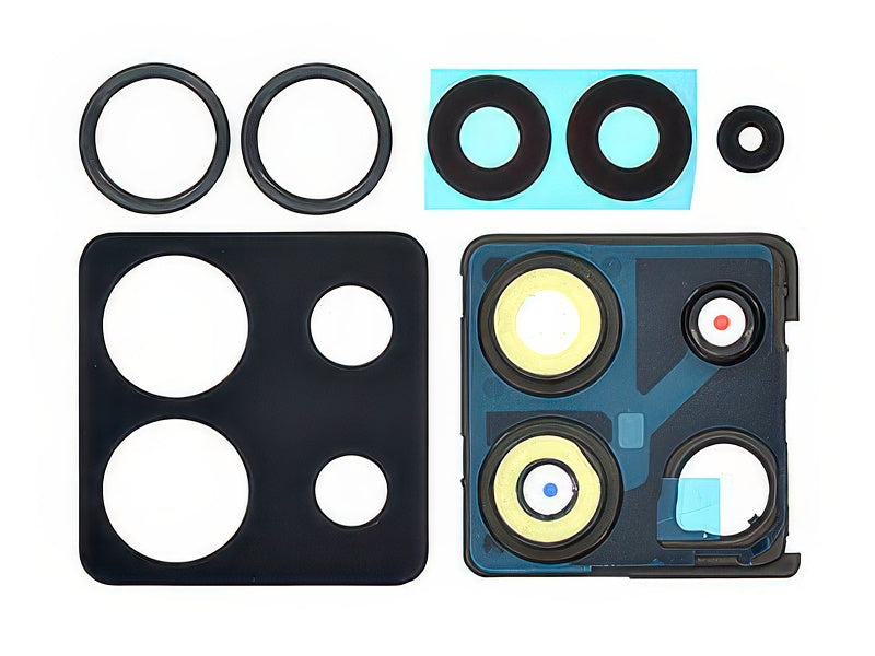 Cover Camera + Vetrino + Adesivi Nero per Xiaomi Poco X6 5G