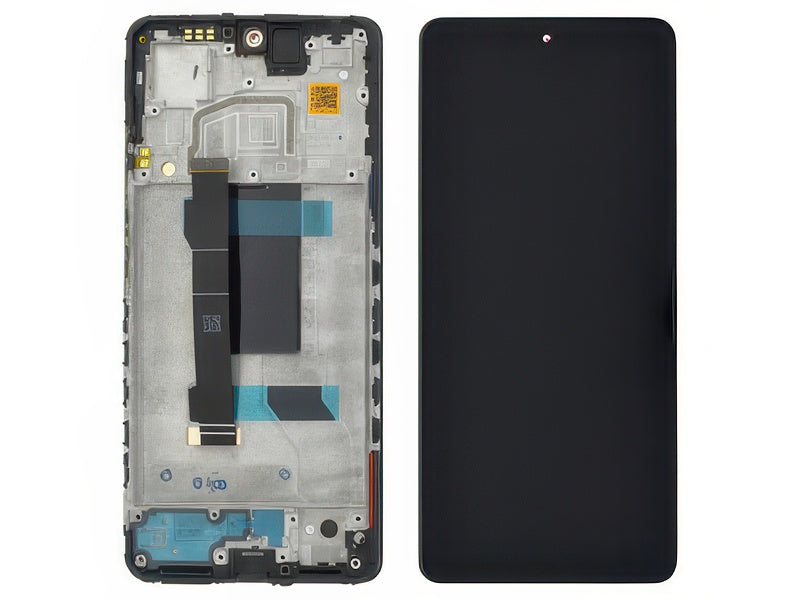 Lcd + Touchscreen + Frame + Switch Tasti Laterali Nero per Xiaomi Poco X5 Pro 5G - Originale Service Pack