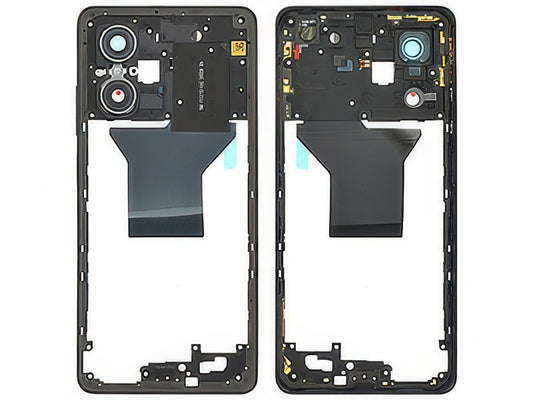 Cover Posteriore + Tasti Volume + Vetrino Camera + Antenna NFC Nero per Xiaomi Poco X5 Pro 5G