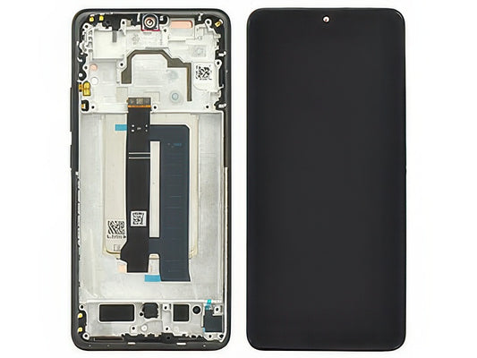 Lcd + Touch Screen + Frame + Tasti Laterali Nero per Xiaomi Poco X6 Pro 5G - Originale Service Pack