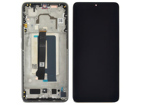 Lcd + Touch Screen + Frame + Tasti Laterali Grigio per Xiaomi Poco X6 Pro 5G - Originale Service Pack