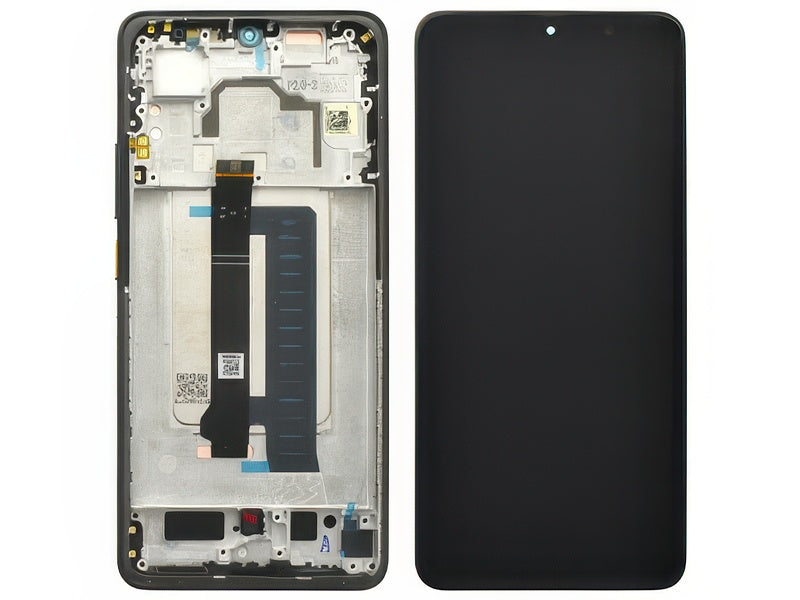 Lcd + Touch Screen + Frame + Tasti Laterali Giallo per Xiaomi Poco X6 Pro 5G - Compatibile