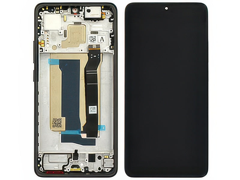 Lcd + Touch Screen + Frame + Tasti Laterali Nero per Xiaomi Poco X7 Pro 5G