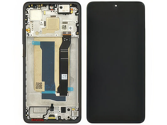 Lcd + Touch Screen + Frame + Tasti Laterali Giallo per Xiaomi Poco X7 Pro 5G