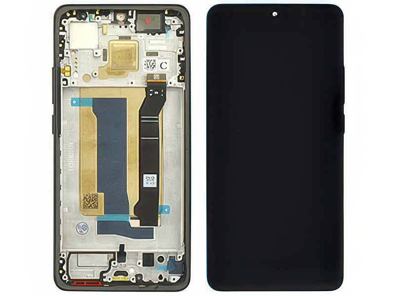 Lcd + Touch Screen + Frame + Tasto Laterali Nero per Xiaomi Poco X7 Pro 5G