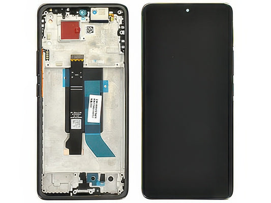 Lcd + Touch Screen + Frame + Tasti Laterali Nero per Xiaomi Poco X7 5G