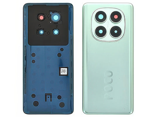 Cover Batteria + Vetrino Camera + Adesivi Verde per Xiaomi Poco X7 5G