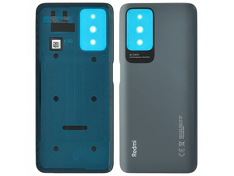 Cover Batteria + Adesivi Carbon Grigio per Xiaomi Redmi 10 4G