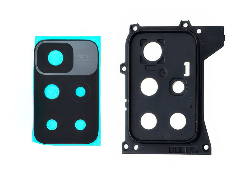 Cover Camera + Vetrino Nero per Xiaomi Redmi 10 4G - Compatibile