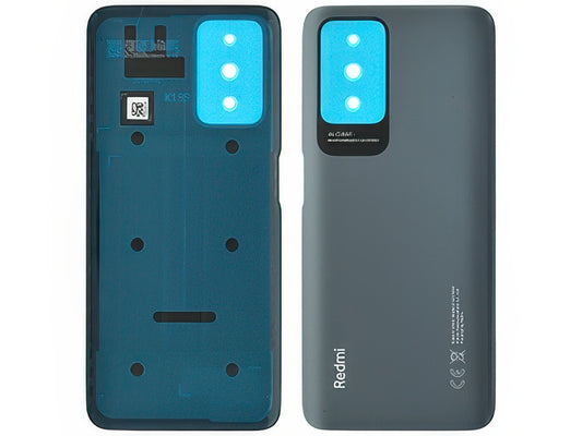 Cover Batteria + Adesivi Carbon Grigio per Xiaomi Redmi 10 4G 2022