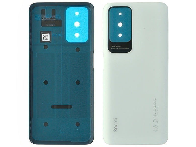 Cover Batteria + Adesivi Pebble Bianco per Xiaomi Redmi 10 4G 2022