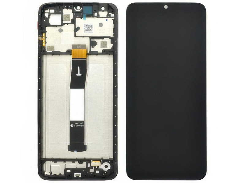 Lcd + Touch Screen + Frame + Switch Tasti Laterali Nero per Xiaomi Redmi 12C
