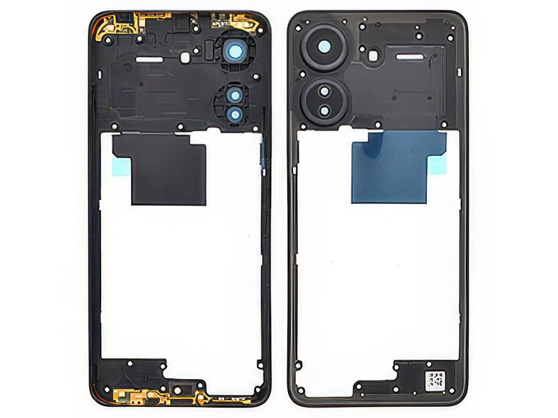 Cover Posteriore + Vetrino Camera + Tasti Volume Midnight Nero per Xiaomi Redmi 13C 4G