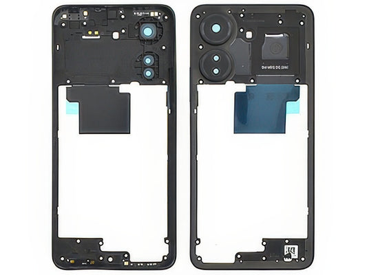 Cover Posteriore + Tasti Volume + Vetrino Camera + Antenna NFC Nero per Xiaomi Redmi 13C 4G