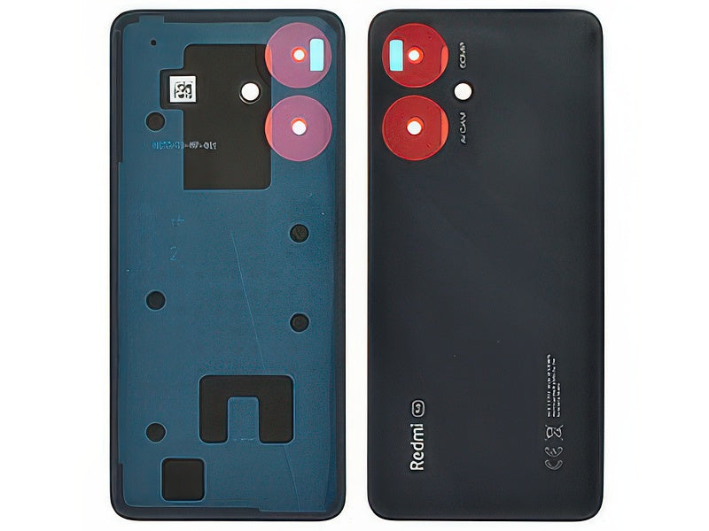 Cover Batteria + Adesivi Midnight Nero per Xiaomi Redmi 13C 5G