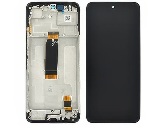 Lcd + Touch Screen + Frame + Switch Tasti Laterali Nero per Xiaomi Redmi 13x