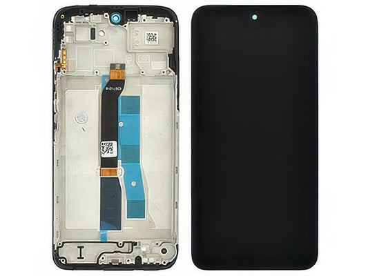 Lcd + Touch Screen + Frame + Switch Tasti Laterali Nero per Xiaomi Redmi 15 4G