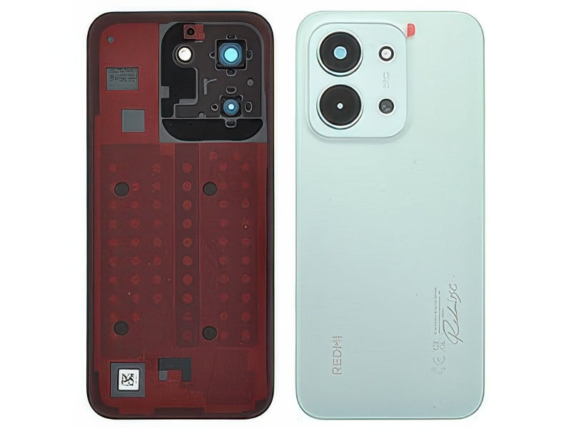 Cover Batteria + Vetrino Camera + Adesivi Mint Green per Xiaomi Redmi 15C 4G