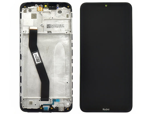Lcd + Touch Screen + Frame Nero per Xiaomi Redmi 8A - Originale Service Pack