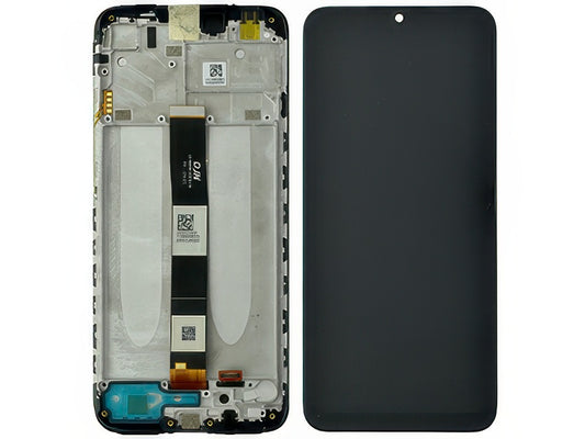 Lcd + Touchscreen + Frame + Switch Tasti Laterali Nero per Xiaomi Redmi 9AT
