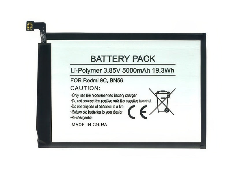 Batteria Litio 5000 mAh slim per Xiaomi Redmi 9C