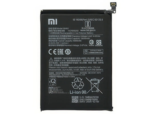 BN62 Batteria 6000 mAh + Adesivo per Xiaomi Redmi 9T