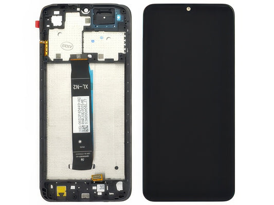 Lcd + Touchscreen + Frame + Switch Tasti Laterali Nero per Xiaomi Redmi A2