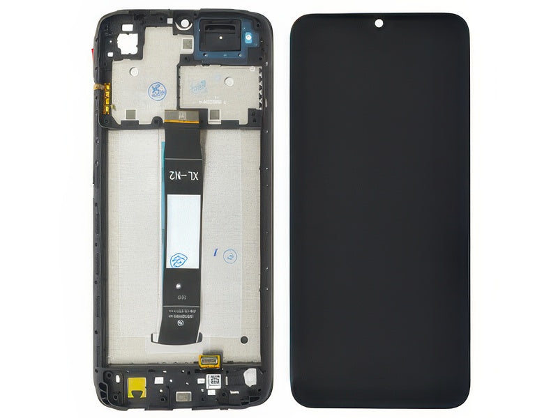 Lcd + Touch Screen + Frame + Switch Tasti Laterali Nero per Xiaomi Redmi A2