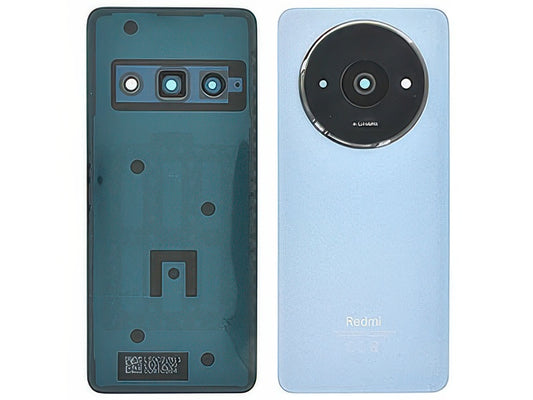 Cover Batteria + Vetrino Camera + Adesivi Star Blu per Xiaomi Redmi A3