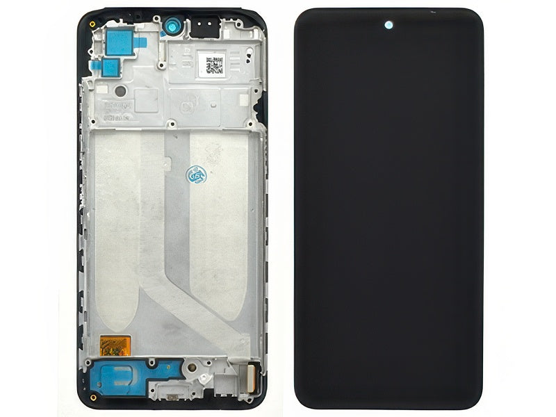 Lcd + Touch Screen + Frame Nero per Xiaomi Redmi Note 10 4G