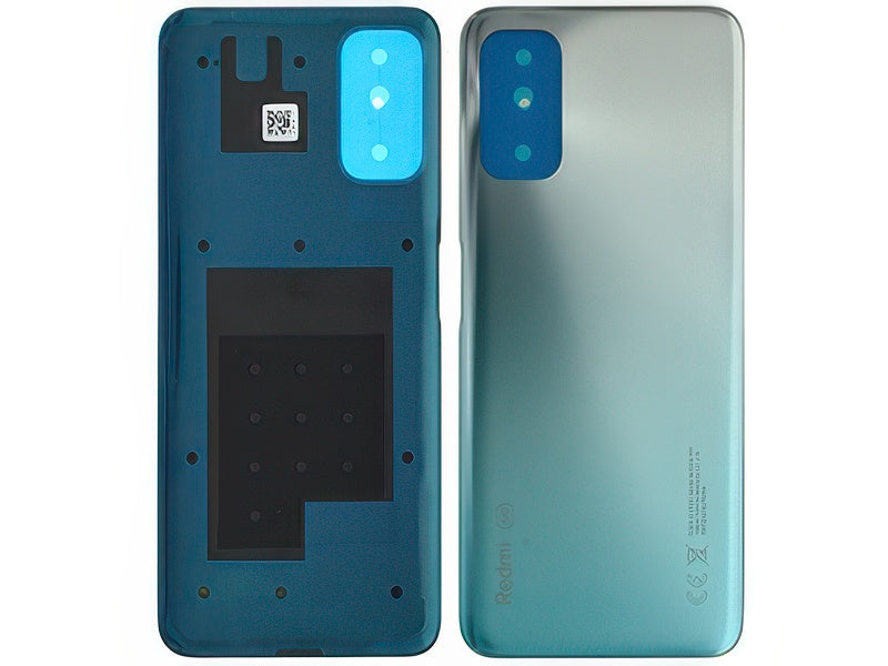 Cover Batteria + Adesivi Chrome Argento per Xiaomi Redmi Note 10 5G
