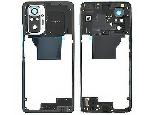 Cover Posteriore + Antenna NFC + Vetrino Camera + Tasti Volume Glacier Blu per Xiaomi Redmi Note 10 Pro 4G