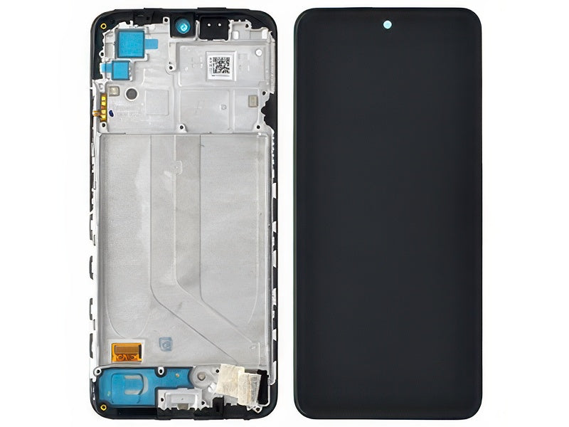 Lcd + Touchscreen + Frame + Switch Tasti Laterali Nero per Xiaomi Redmi Note 10S