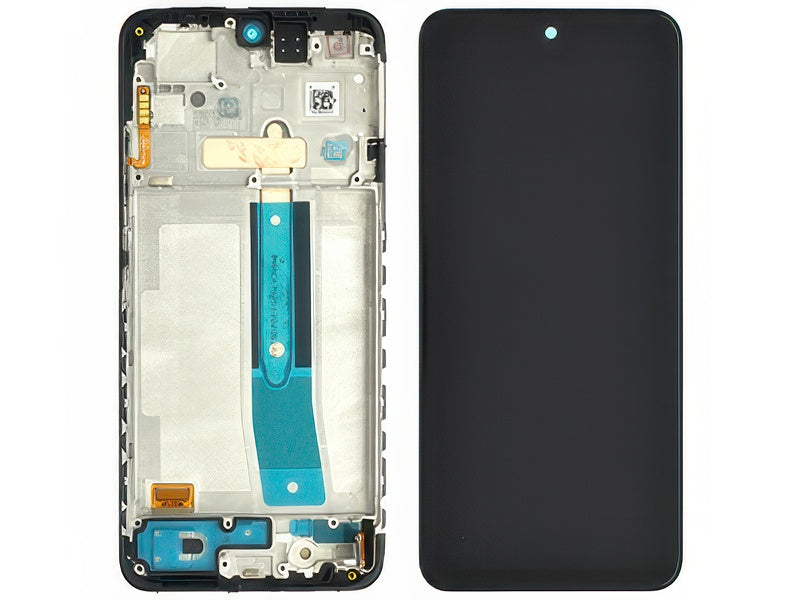 Lcd + Touchscreen + Frame + Switch Tasti Laterali Nero per Xiaomi Redmi Note 11S 4G - Originale Service Pack