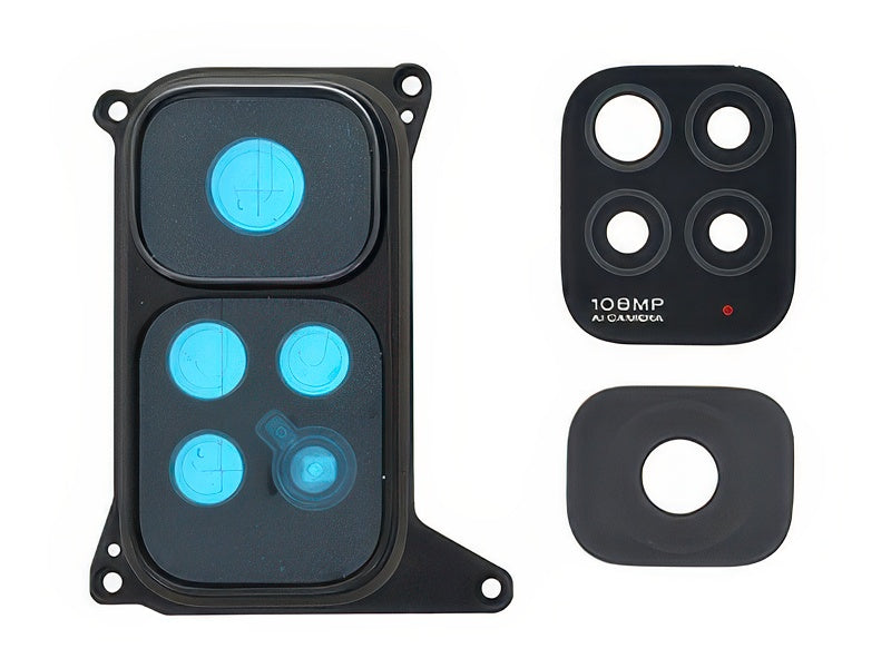 Cover Camera + Vetrino Nero per Xiaomi Redmi Note 11S 4G - Compatibile