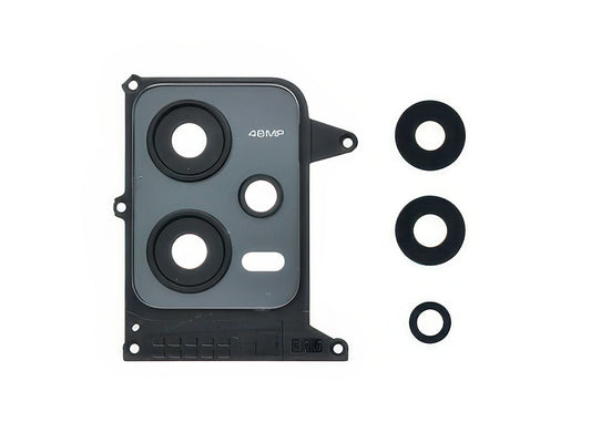 Cover Camera + Vetrino + Adesivi Nero per Xiaomi Redmi Note 12 5G
