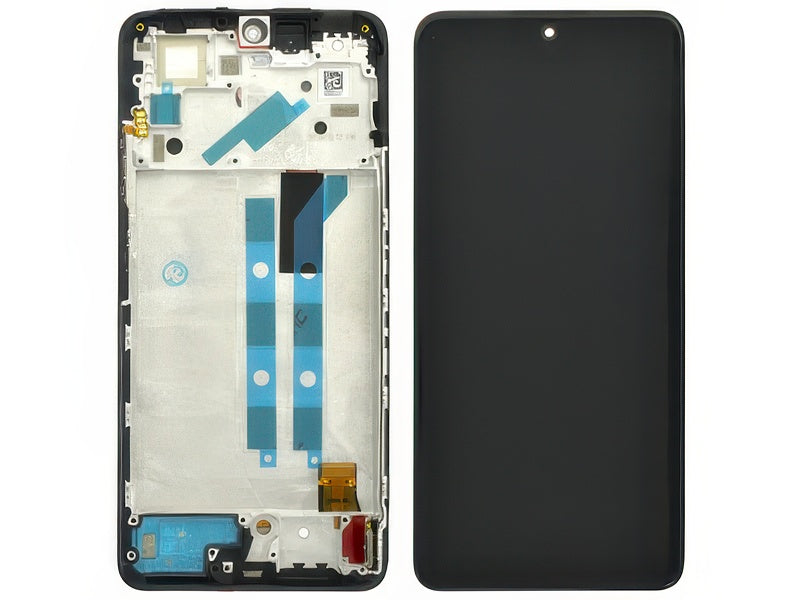 Lcd + Touch Screen + Frame + Switch Tasti Laterali Nero per Xiaomi Redmi Note 12 Pro 4G - Originale Service Pack