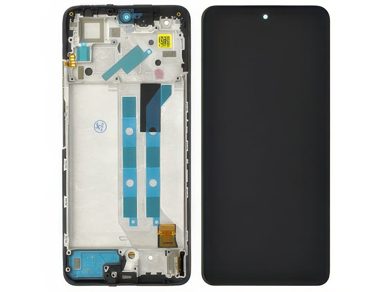 Lcd + Touch Screen + Frame + Switch Tasti Laterali Nero per Xiaomi Redmi Note 12 Pro 4G - Compatibile