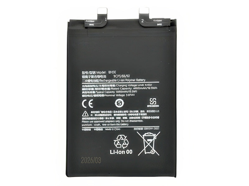 Batteria Litio 5000 mAh slim per Xiaomi Redmi Note 12 Pro 4G