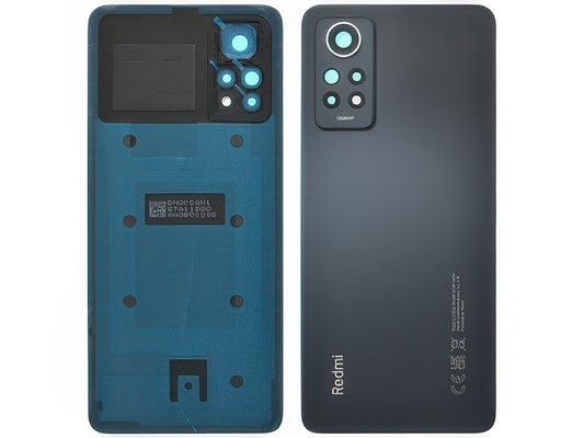 Cover Batteria + Vetrino Camera + Adesivi Graphite Grigio per Xiaomi Redmi Note 12 Pro 4G